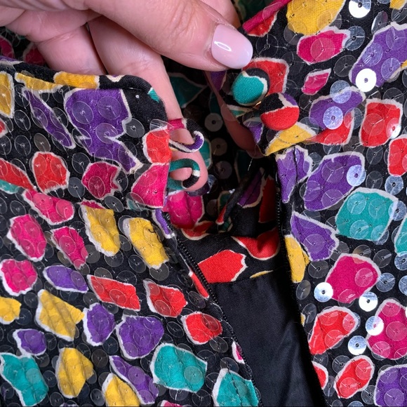 Vintage 1980s Morton Myles sequin dress - Picture 8 of 10